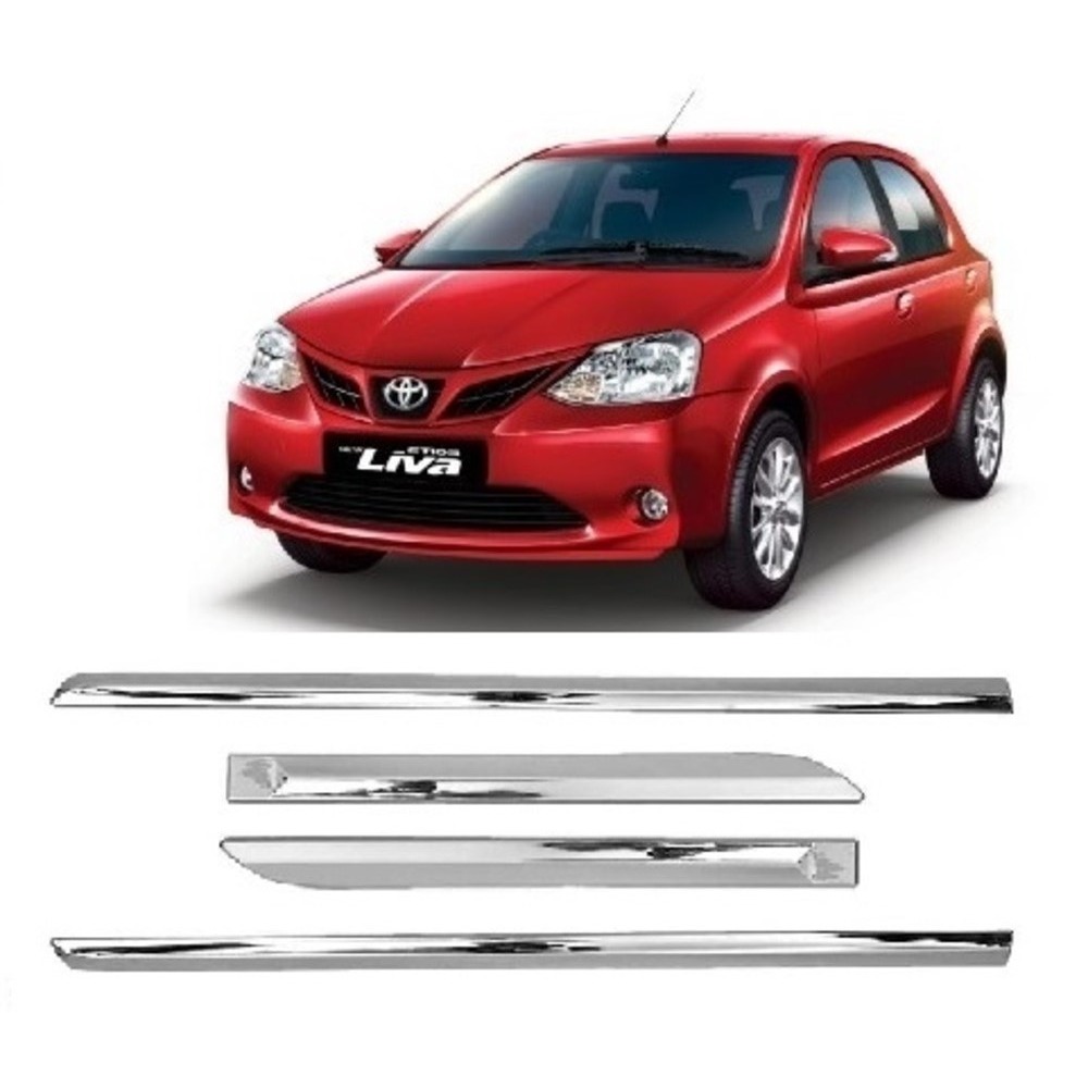 Door Side Beading For Etios Liva  - Silver